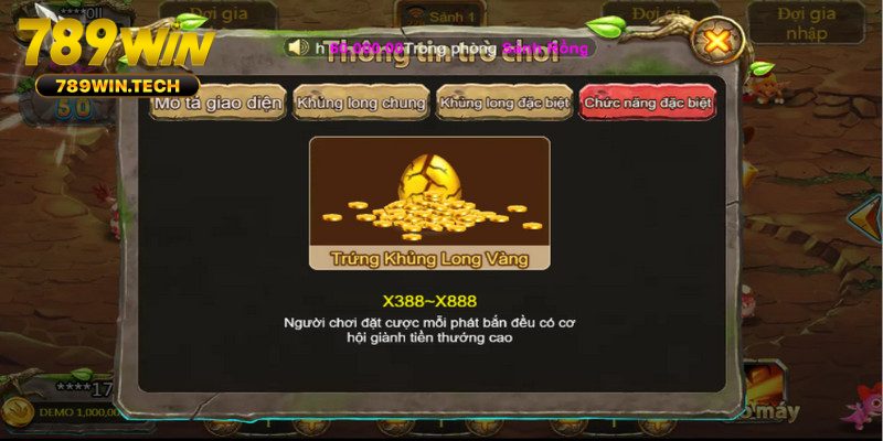 Trứng khủng long vàng mang tỷ lệ thưởng siêu hấp dẫn